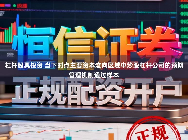 杠杆股票投资 当下时点主要资本流向区域中炒股杠杆公司的预期管理机制通过样本